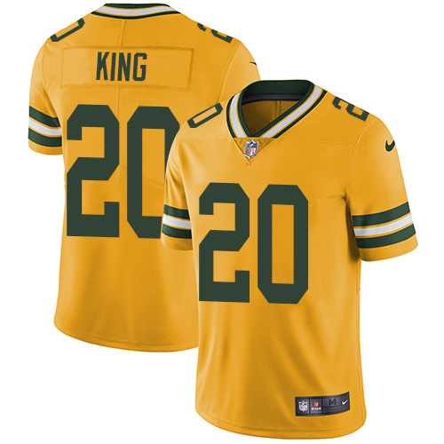 Nike Packers #20 Kevin King Yellow Men's Stitched NFL Limited Rush Jersey